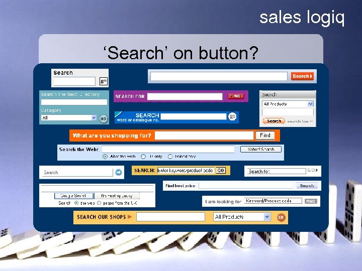 sales logiq ‘Search’ on button? 
