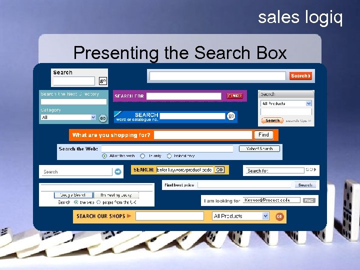 sales logiq Presenting the Search Box 