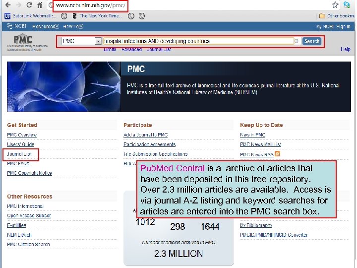 Pub. Med Central is a archive of articles that have been deposited in this