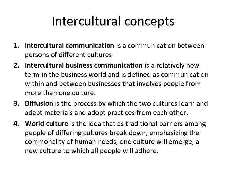 The Concept Of Intercultural Communication Лекция 1 