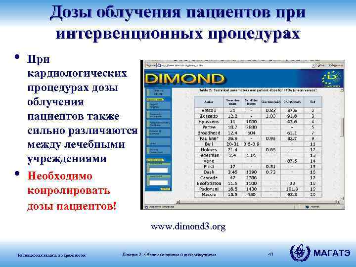 Дозы облучения пациентов при интервенционных процедурах • • При кардиологических процедурах дозы облучения пациентов