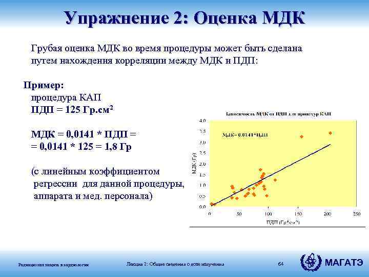 Упражнение 2: Оценка МДК Грубая оценка МДК во время процедуры может быть сделана путем