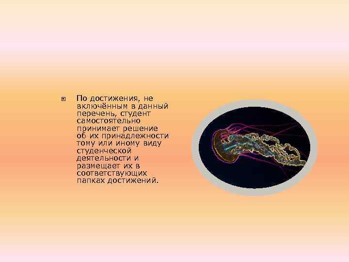  По достижения, не включённым в данный перечень, студент самостоятельно принимает решение об их