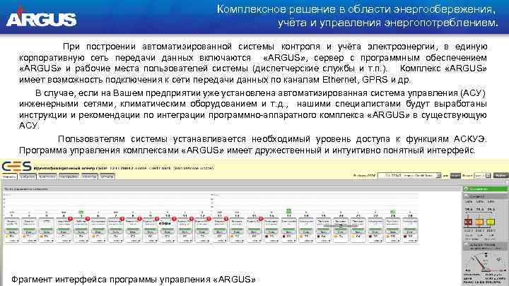 Комплексное решение в области энергосбережения, учёта и управления энергопотреблением. При построении автоматизированной системы контроля