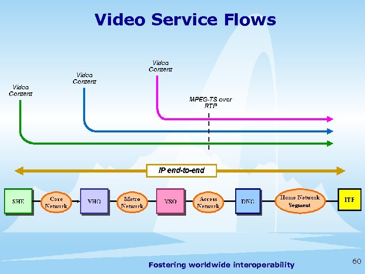 Video Service Flows Fostering worldwide interoperability 60 