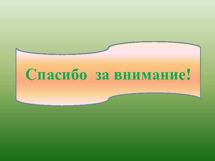 Спасибо за внимание! 