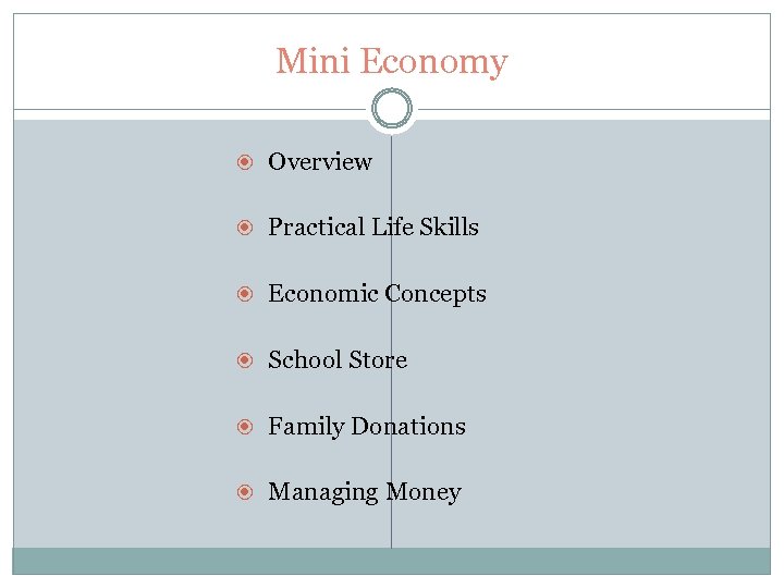 Mini Economy Overview Practical Life Skills Economic Concepts School Store Family Donations Managing Money