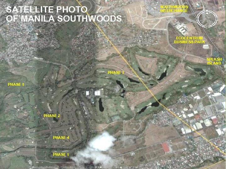 SATELLITE PHOTO OF MANILA SOUTHWOODS INTERCHANGE ECOCENTRUM BUSINESS PARK SPLASH ISLAND PHASE 3 PHASE