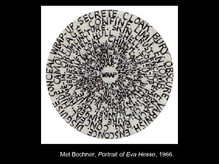 Mel Bochner, Portrait of Eva Hesse, 1966. 