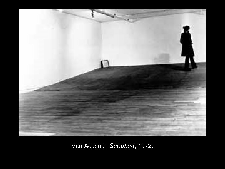 Vito Acconci, Seedbed, 1972. 