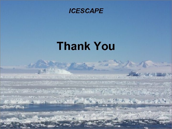 ICESCAPE Thank You 