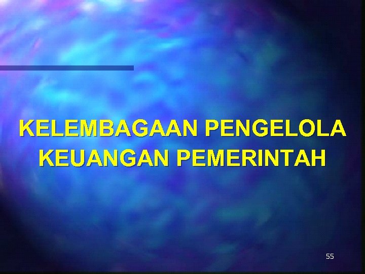 KELEMBAGAAN PENGELOLA KEUANGAN PEMERINTAH 55 