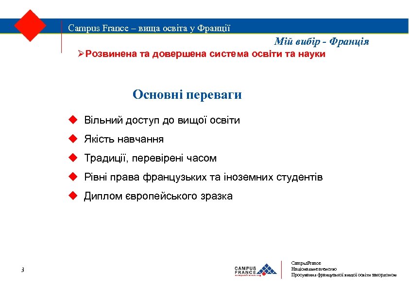 Campus. France – вища освіта у Франції Campus France – вища освіта у Франції