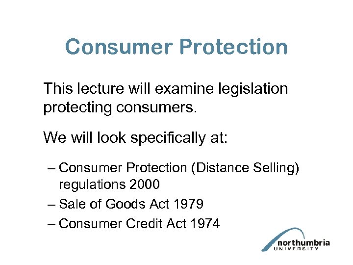 E-commerce Law Consumer Protection Consumer Protection This