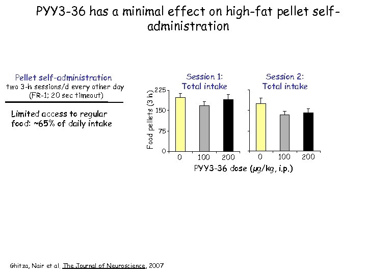 PYY 3 -36 has a minimal effect on high-fat pellet selfadministration two 3 -h