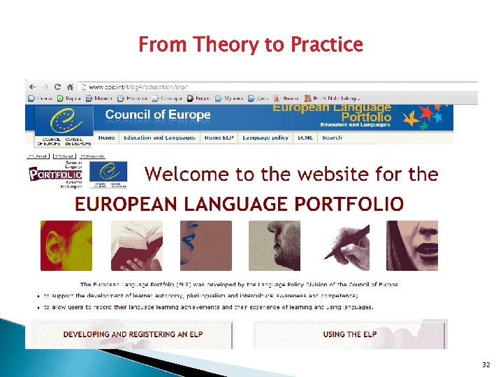 From Theory to Practice 32 