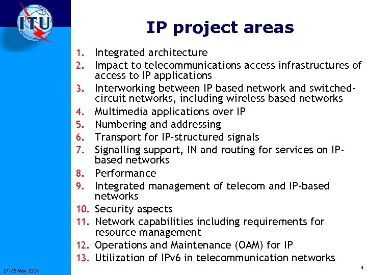 IP project areas 1. 2. 3. 4. 5. 6. 7. 8. 9. 10. 11.