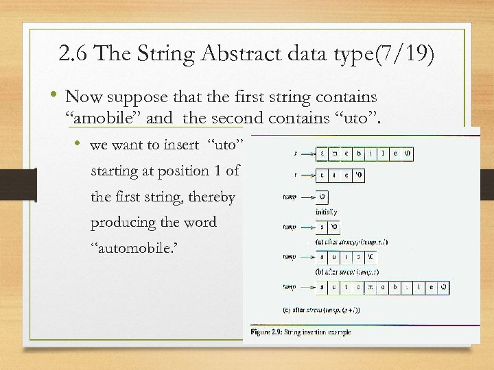 2. 6 The String Abstract data type(7/19) • Now suppose that the first string