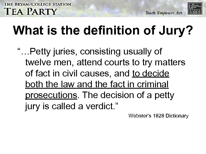 Constitution In 10 Lessons Lesson 8 Jury Nullification 