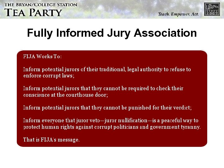 Fully Informed Jury Association 