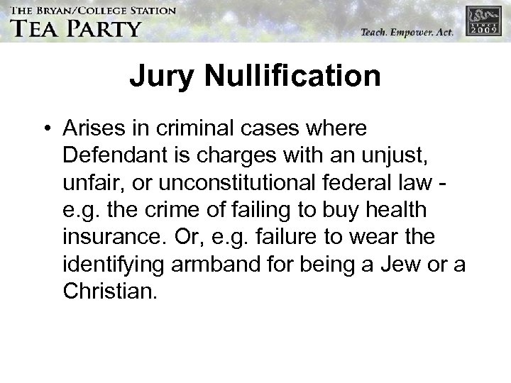 Constitution In 10 Lessons Lesson 8 Jury Nullification 