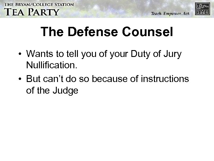 Constitution In 10 Lessons Lesson 8 Jury Nullification 