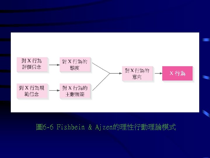 圖 6 -6 Fishbein & Ajzen的理性行動理論模式 