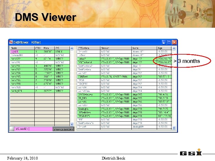DMS Viewer > 3 months February 18, 2010 Dietrich Beck 