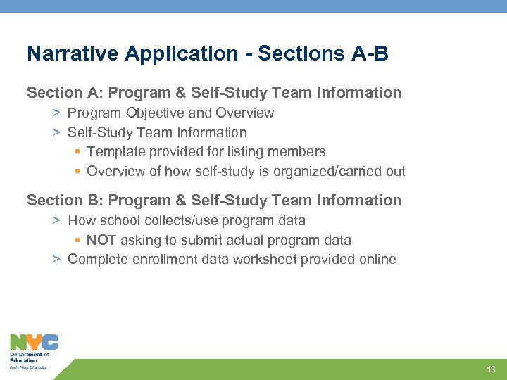 Narrative Application - Sections A-B Section A: Program & Self-Study Team Information > Program