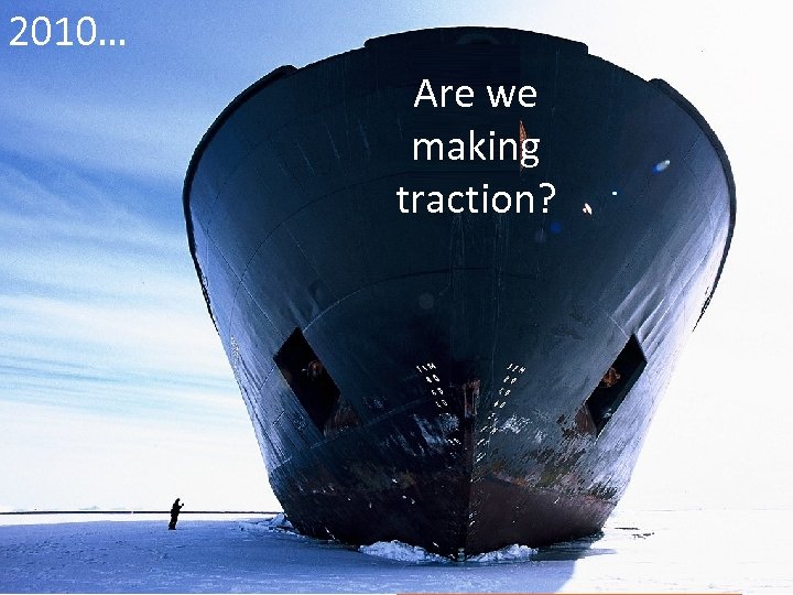 2010… Are we making traction? 19 