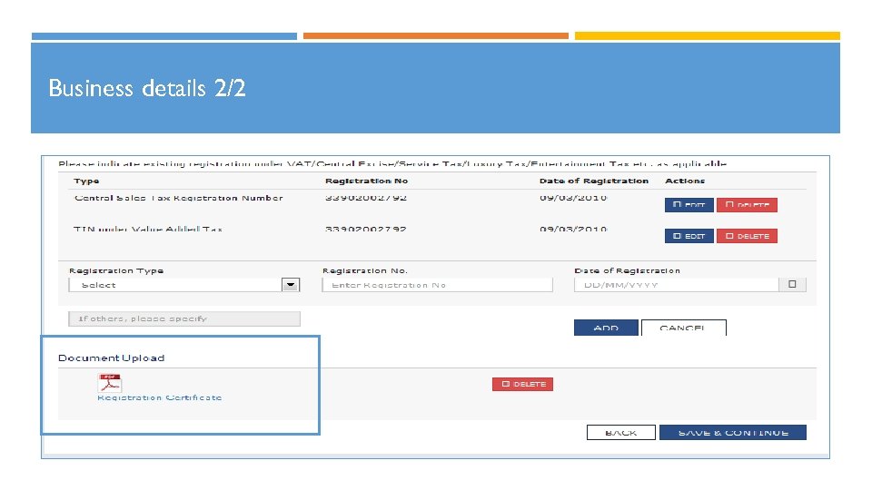 Business details 2/2 