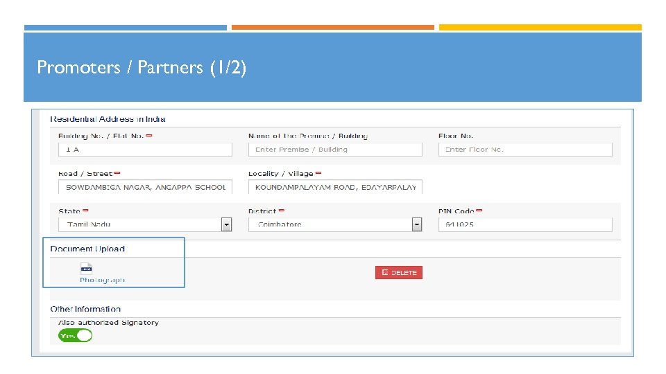 Promoters / Partners (1/2) 