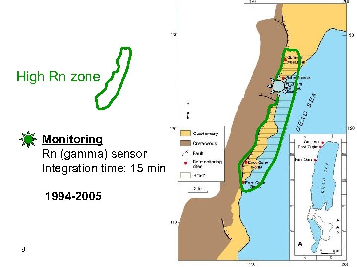 C High Rn zone Monitoring Rn (gamma) sensor Integration time: 15 min 1994 -2005