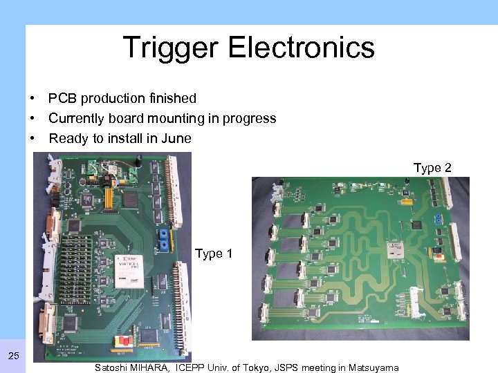 Trigger Electronics • PCB production finished • Currently board mounting in progress • Ready