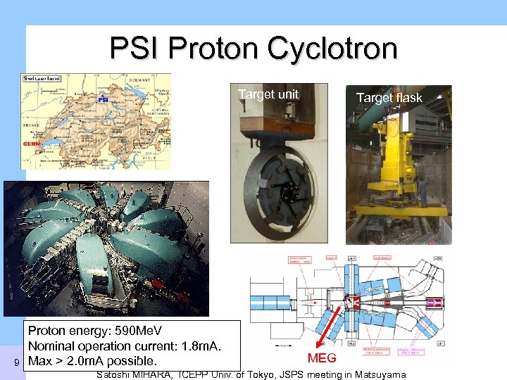 PSI Proton Cyclotron Target unit 9 Proton energy: 590 Me. V Nominal operation current: