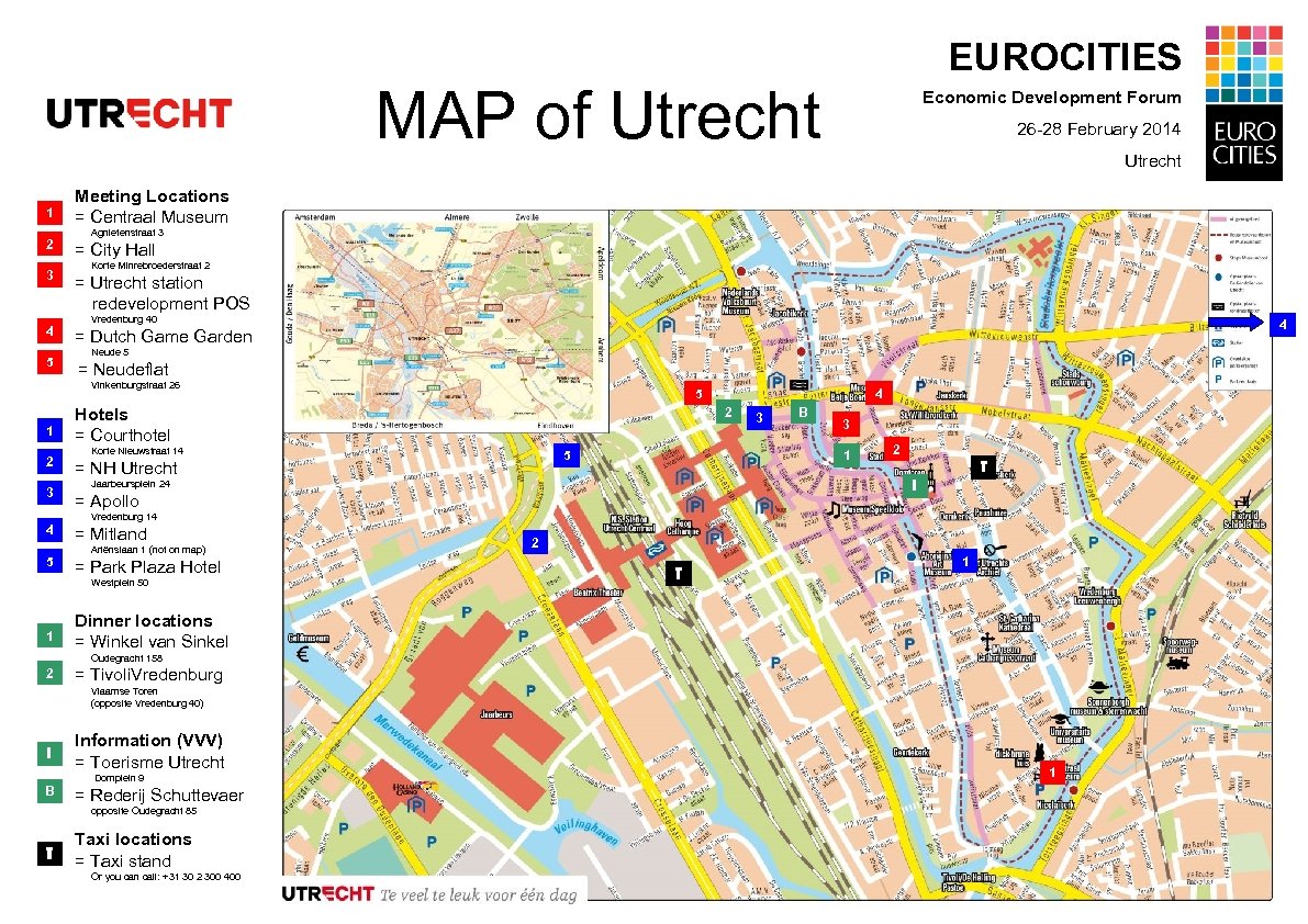EUROCITIES MAP of Utrecht 1 2 3 4 5 2 3 26 -28 February