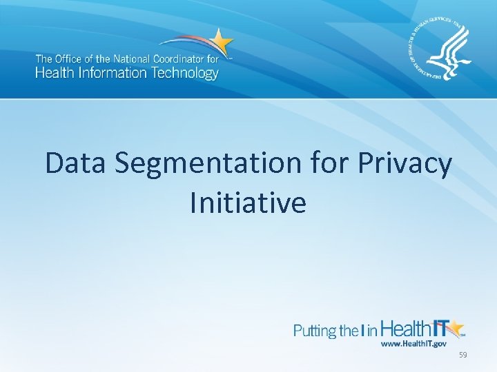 Data Segmentation for Privacy Initiative 59 