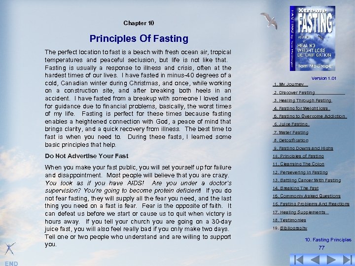 Chapter 10 Principles Of Fasting The perfect location to fast is a beach with