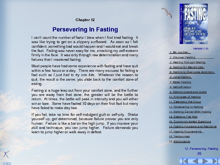 Chapter 12 Persevering In Fasting I can’t count the number of fasts I blew