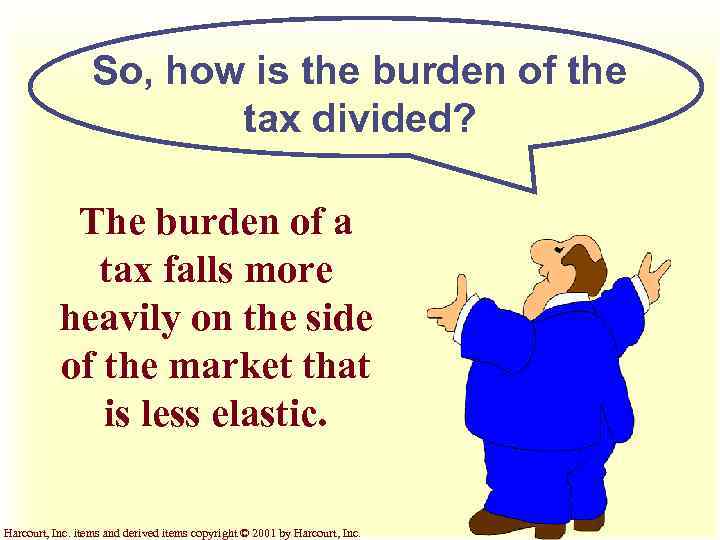 So, how is the burden of the tax divided? The burden of a tax