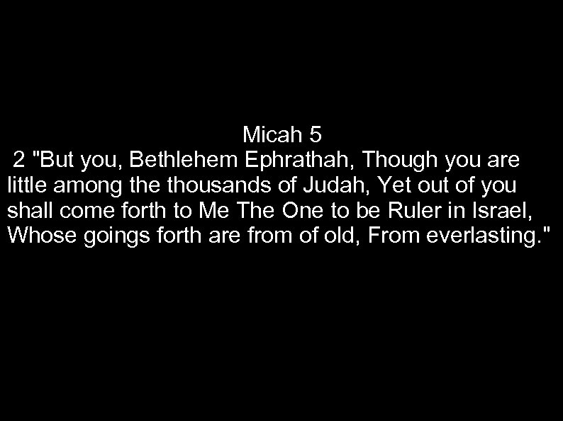 Micah 5 2 