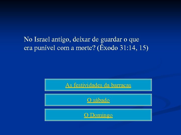 No Israel antigo, deixar de guardar o que era punível com a morte? (Êxodo