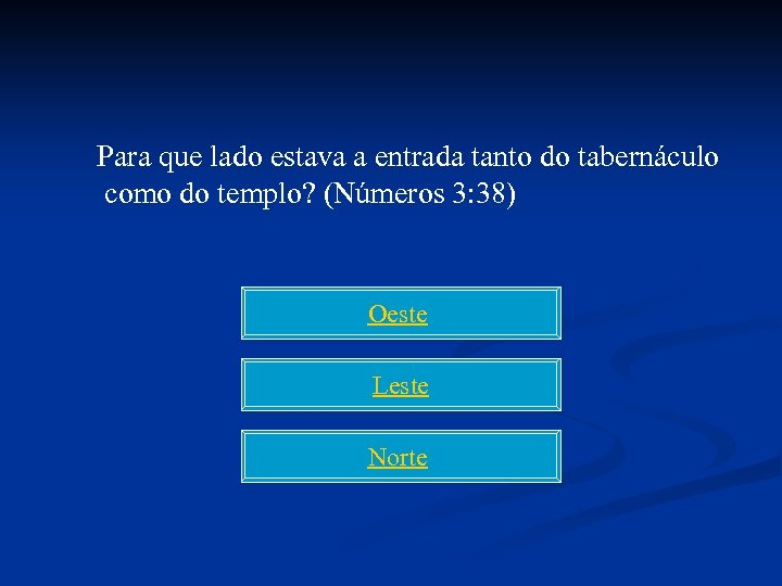 Para que lado estava a entrada tanto do tabernáculo como do templo? (Números 3:
