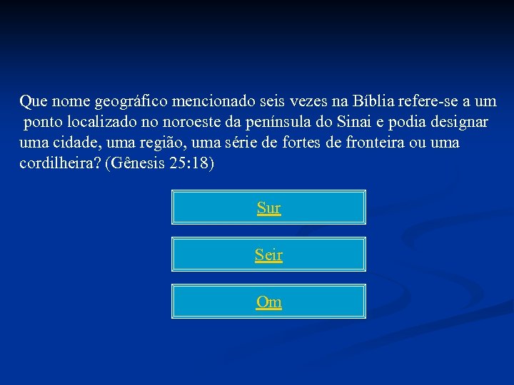 Que nome geográfico mencionado seis vezes na Bíblia refere-se a um ponto localizado no