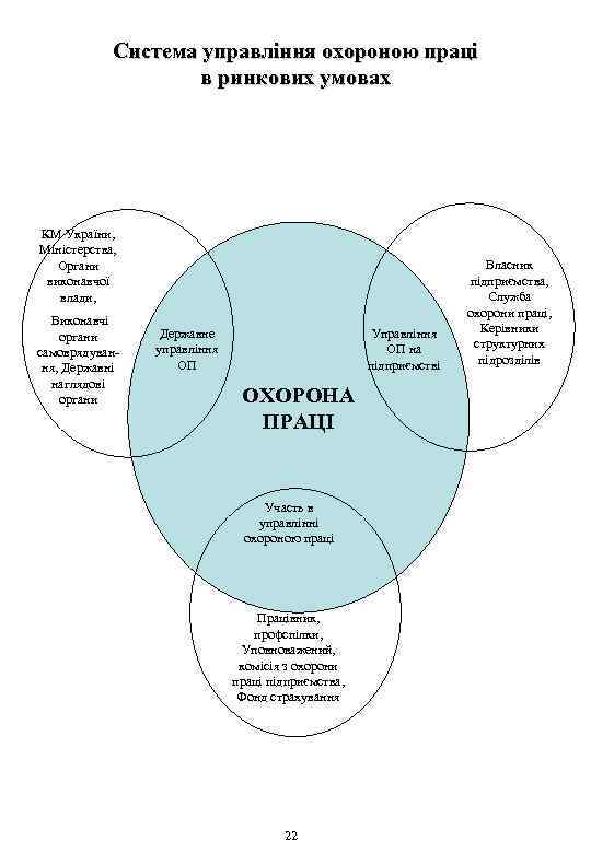 Система управління охороною праці в ринкових умовах КМ України, Міністерства, Органи виконавчої влади, Виконавчі