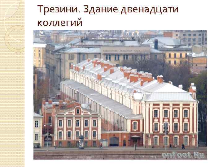 Трезини. Здание двенадцати коллегий 