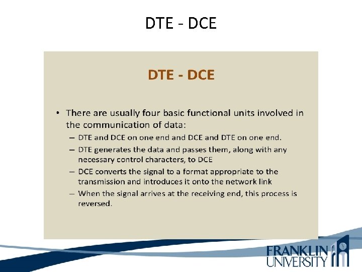 DTE - DCE 