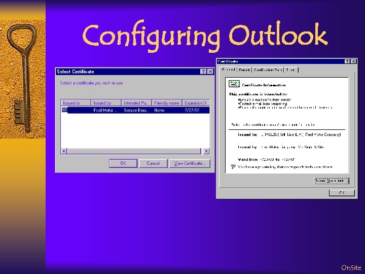 Configuring Outlook On. Site 