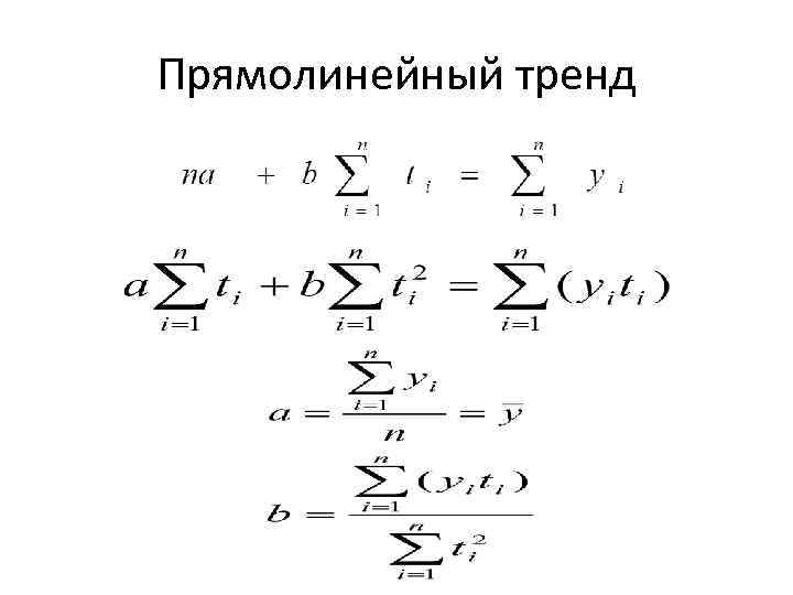 Прямолинейный тренд 