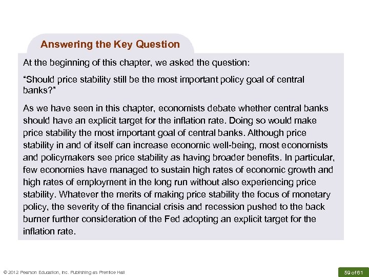 Answering the Key Question At the beginning of this chapter, we asked the question: